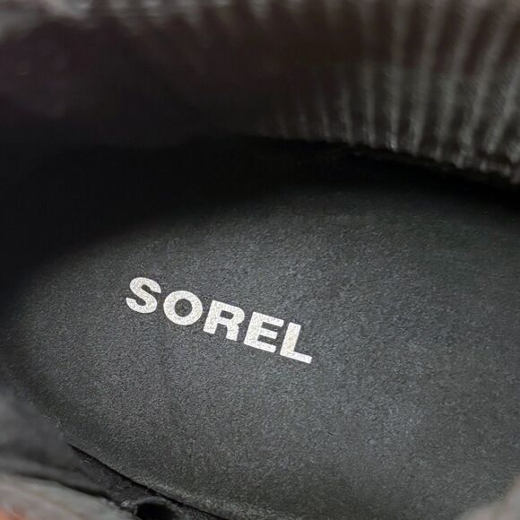 Sorel Women’s Joan of Arctic Wedge ll Chelsea Black Leather Boots Wedges Size 9 - Picture 8 of 8